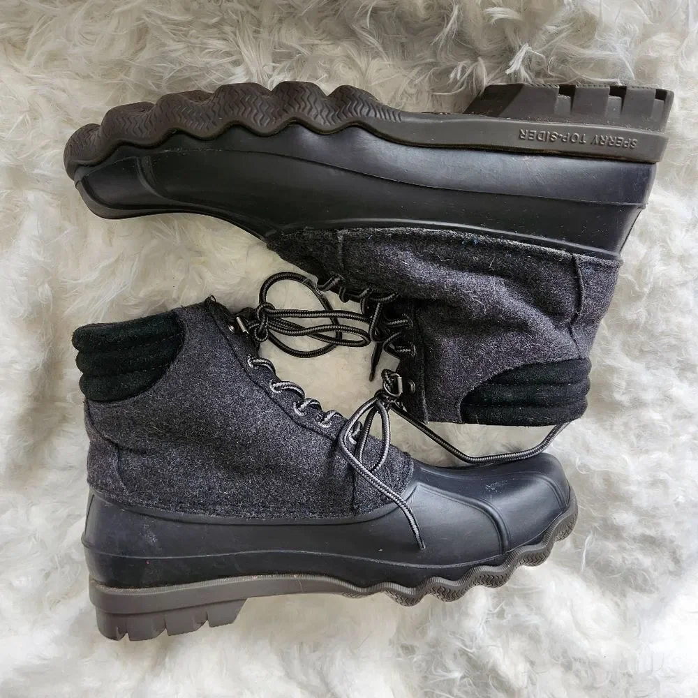 Sperry topsider Avenue duck boots wool sides 18431